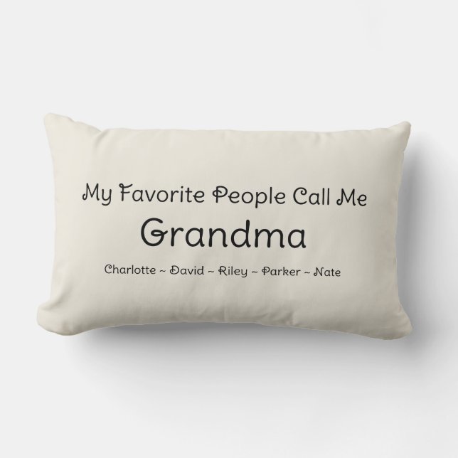 My Favourite People Call Me Grandma Grandchildren Lumbar Cushion (Front)