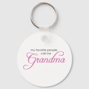 My Favourite People Call Me Grandma Key Ring