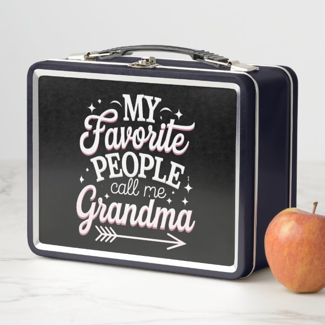 My Favourite People Call Me Grandma Mother’s Day Metal Lunch Box (In Situ)