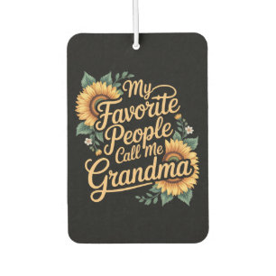 My Favourite People Call Me Grandma Mother's Day Car Air Freshener