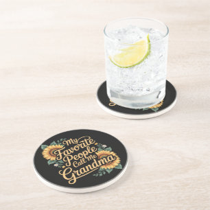 My Favourite People Call Me Grandma Mother's Day Coaster