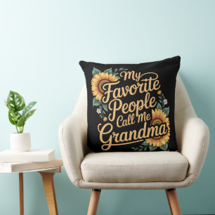 My Favourite People Call Me Grandma Mother's Day Cushion