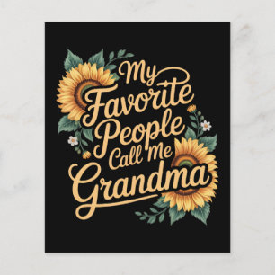 My Favourite People Call Me Grandma Mother's Day Flyer