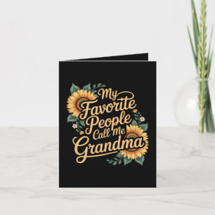 My Favourite People Call Me Grandma Mother's Day Holiday Card