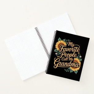 My Favourite People Call Me Grandma Mother's Day Notebook