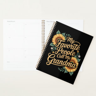My Favourite People Call Me Grandma Mother's Day Planner