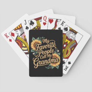 My Favourite People Call Me Grandma Mother's Day Playing Cards