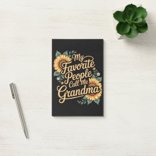 My Favourite People Call Me Grandma Mother's Day Post-it Notes