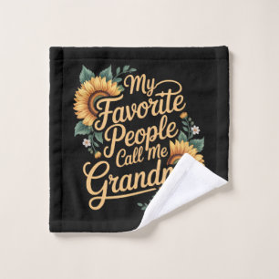 My Favourite People Call Me Grandma Mother's Day Wash Cloth