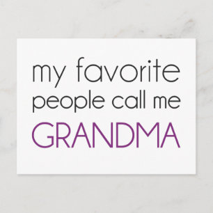 My Favourite People Call Me Grandma Postcard