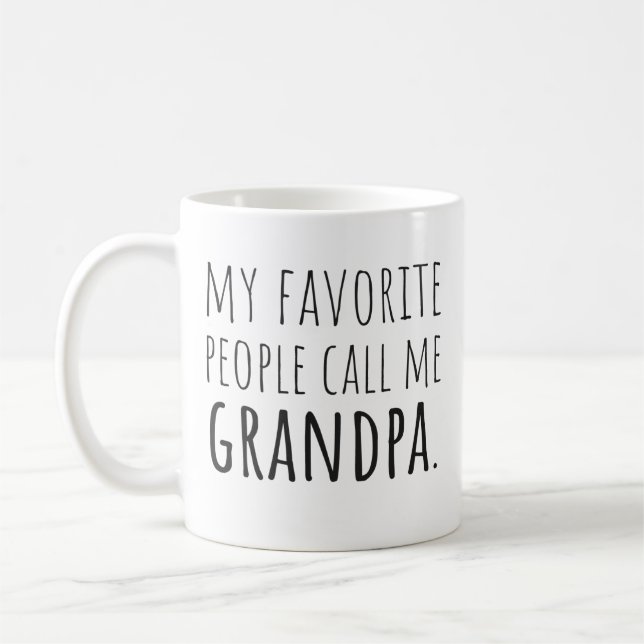 My Favourite People Call Me Grandpa Coffee Mug (Left)