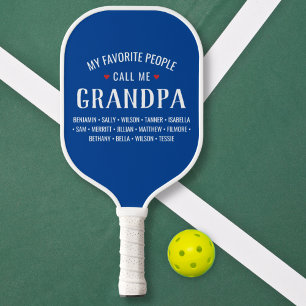 My Favourite People Call Me Grandpa Custom  Pickleball Paddle