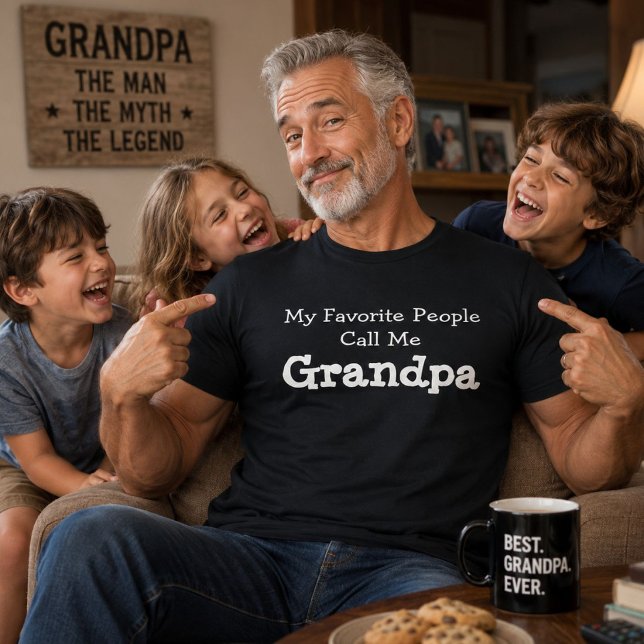 My Favourite People Call Me Grandpa Fathers Day T-Shirt (Creator Uploaded)