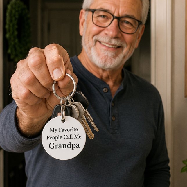 My Favourite People Call Me Grandpa Funny Keychain (Creator Uploaded)
