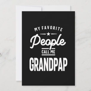 My Favourite People Call Me Grandpap Thank You Card
