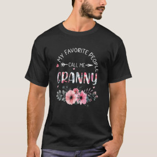My Favourite People Call Me Granny Floral Women Mo T-Shirt