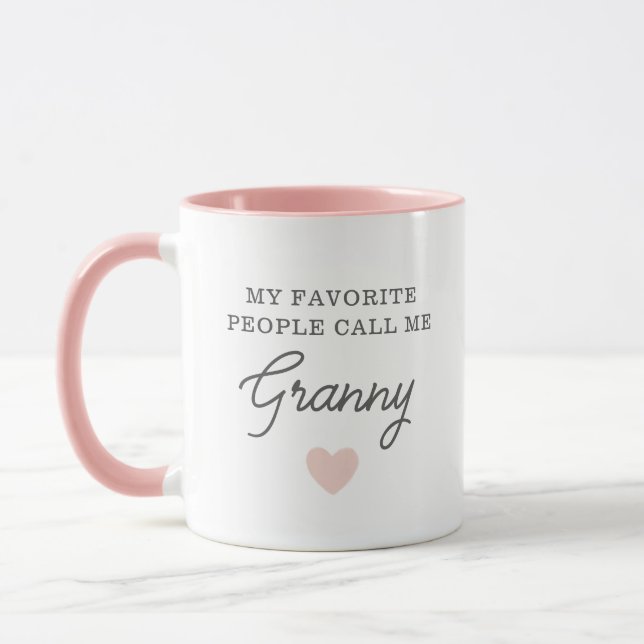 My Favourite People Call Me Granny Script  Mug (Left)