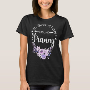 My Favourite People Call Me Granny Women Floral Gr T-Shirt