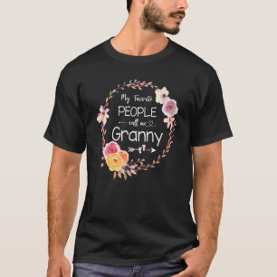 My Favourite People Call Me Granny Women Flower Gr T-Shirt