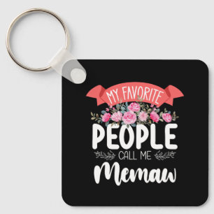 My Favourite People Call Me Memaw Mother's Day Key Ring