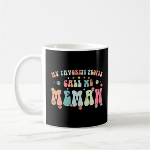 My Favourite People Call Me Memaw Retro Groovy Mot Coffee Mug