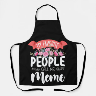 My Favourite People Call Me Meme Mother's Day Apron