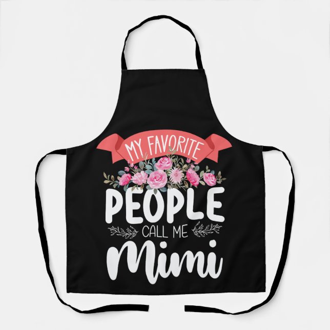 My Favourite People Call Me Mimi Mother's Day Apron (Front)