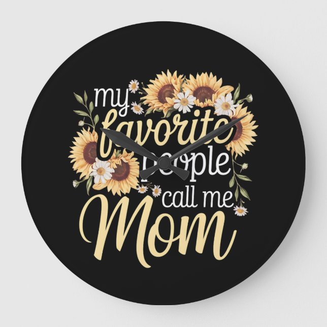 My Favourite People Call Me Mum Large Clock (Front)