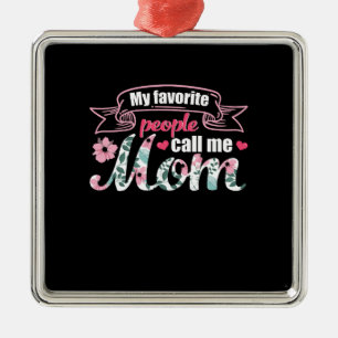 My Favourite People Call Me Mum Metal Tree Decoration