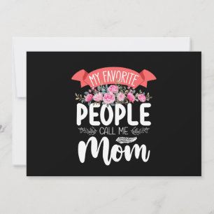 My Favourite People Call Me Mum Mother's Day Famil Invitation