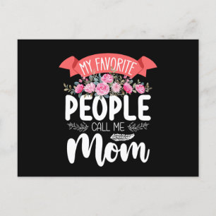 My Favourite People Call Me Mum Mother's Day Famil Postcard