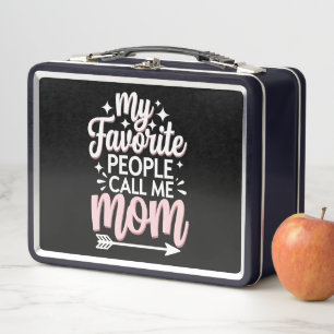 My Favourite People Call Me Mum Mother's Day Flora Metal Lunch Box