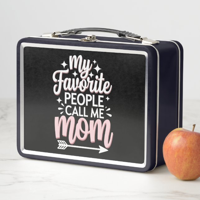 My Favourite People Call Me Mum Mother's Day Flora Metal Lunch Box (In Situ)