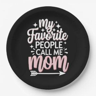 My Favourite People Call Me Mum Mother's Day Flora Paper Plate