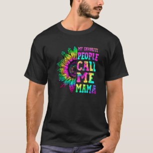 My Favourite People Call Me Mum Sunflower Tie Dye T-Shirt