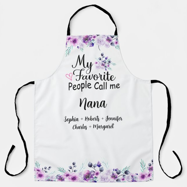 My Favourite People Call Me Nana | Grandkids Name Apron (Front)