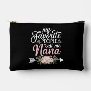 My Favourite People Call Me Nana Mothers Day Flora Accessory Pouch