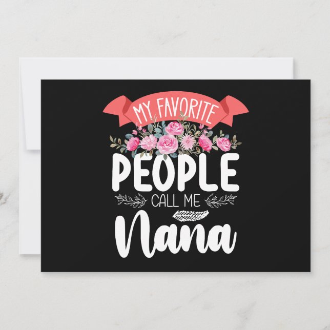 My Favourite People Call Me Nana Mother's Day Invitation (Front)