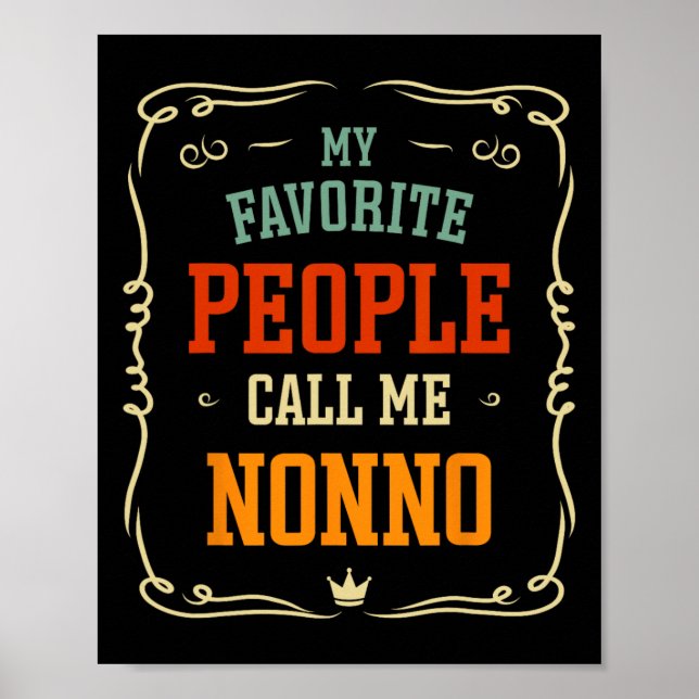 My Favourite People Call Me Nonno Father&# s Day  Poster (Front)