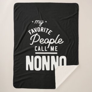 My Favourite People Call Me Nonno Sherpa Blanket