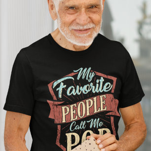 My Favourite People Call Me Pop Fathers Day Custom Tri-Blend Shirt