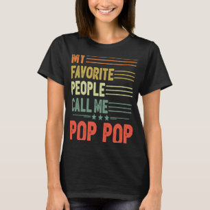 My Favourite People Call Me Pop Pop Men Retro Deco T-Shirt