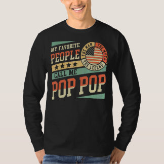 My Favourite People Call Me Pop Pop Men Vintage Gr T-Shirt