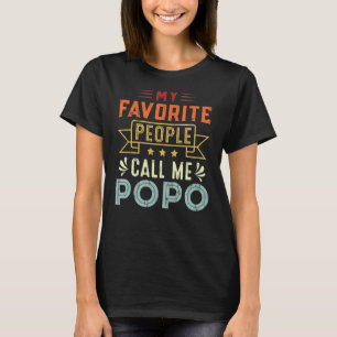 My Favourite People Call Me Popo Retro Father's D T-Shirt