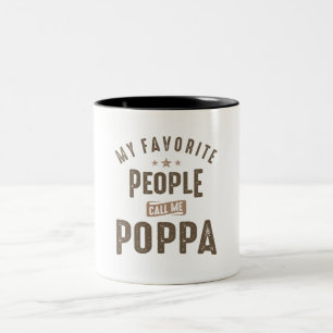 My Favourite People Call Me Poppa Two-Tone Coffee Mug