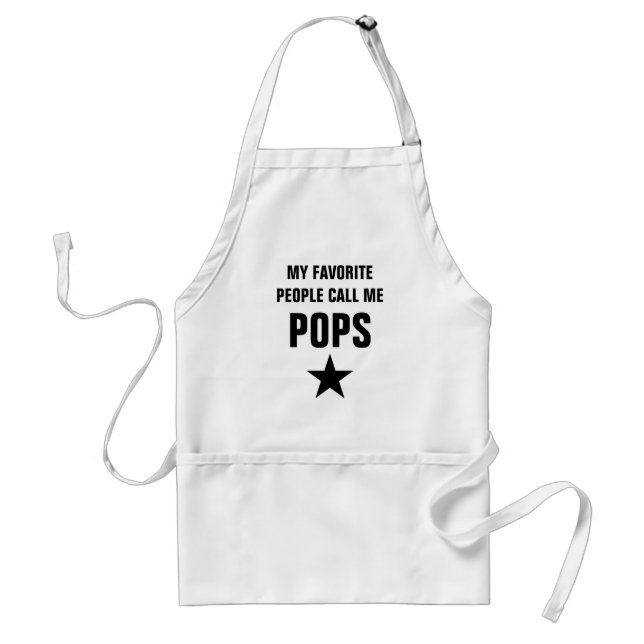 My favourite people call me pops BBQ aprons for (Front)
