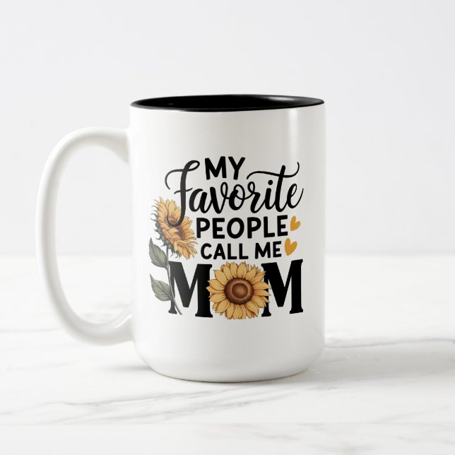 My Favourite People Call Mum-56392 Two-Tone Coffee Mug (Left)