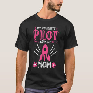 My Favourite Pilot Calls Me Mum Universe Rocket T-Shirt