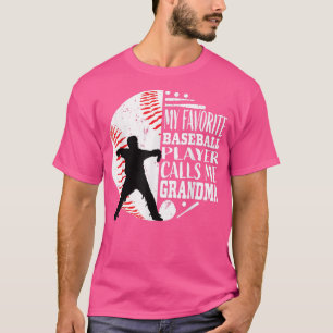 My Favourite Player Baseball Catcher Grandma Quote T-Shirt