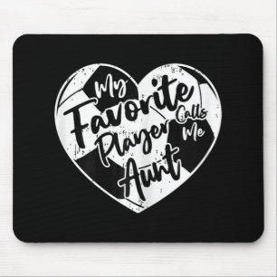 My Favourite Player Calls Me Aunt Soccer Heart  Mouse Pad